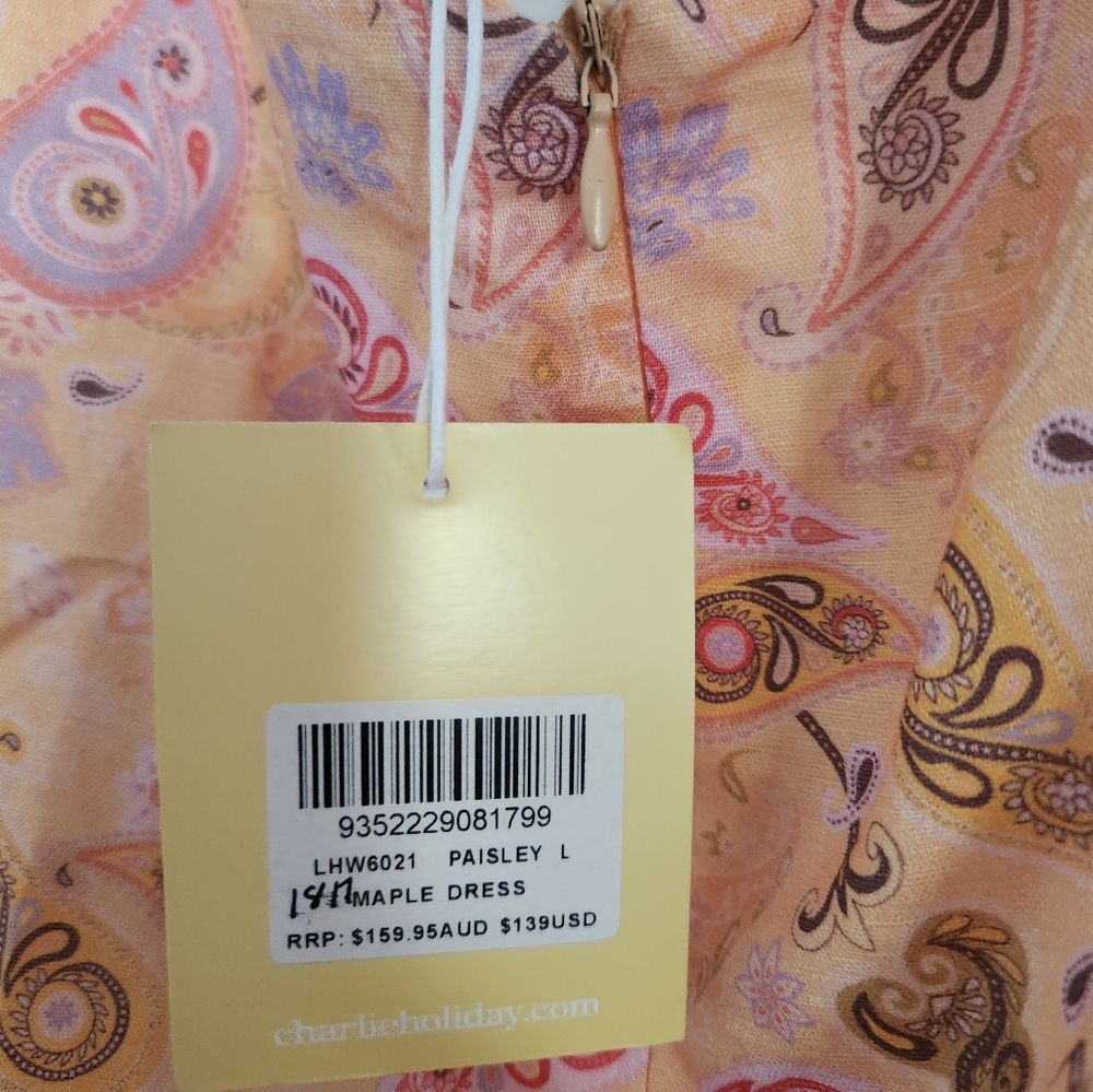 NWT ANTHROPOLOGIE BRAND CHARLIE HOLIDAY Maple Maxi Size LARGE - Picture 7 of 9